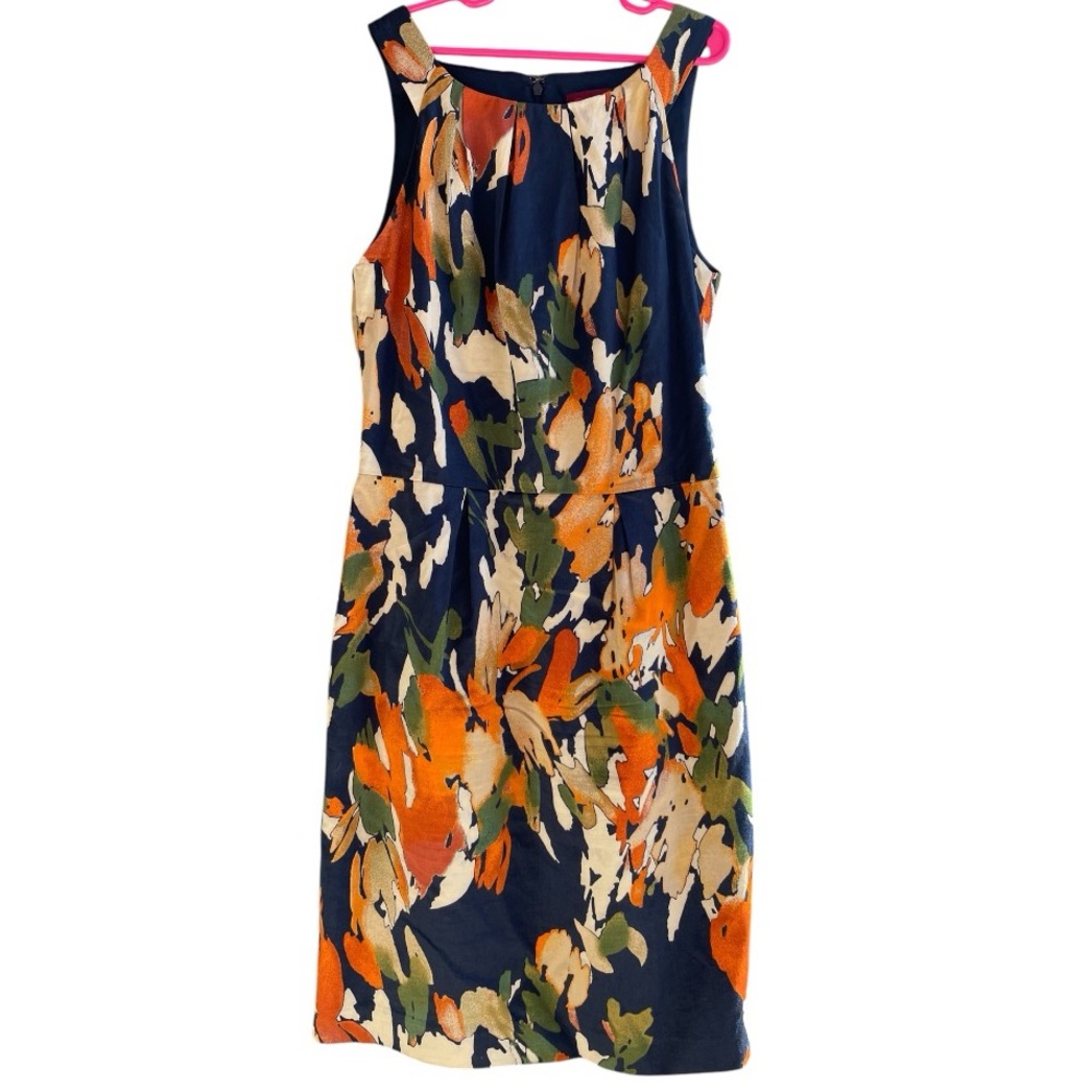 212 Collection Blue Orange Maxi Mid Dress
